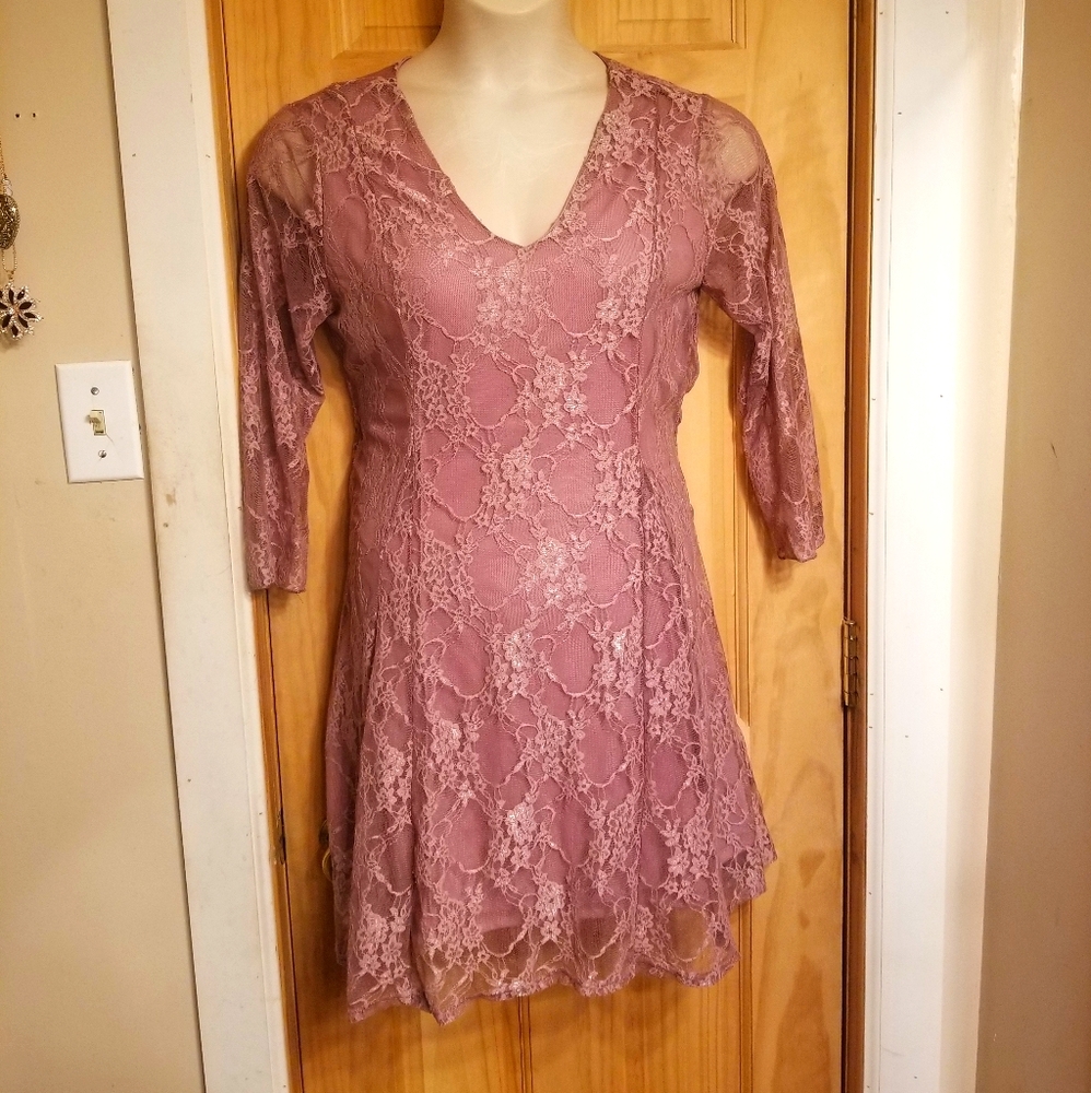 Mauve Lace Dress